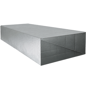 5 Ft Galvanized Plenum Unassembled Assembled b